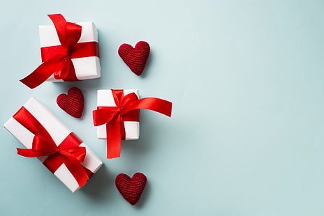 любов, празник, подарък, сърца, Свети Валентин, HD тапет HD wallpaper