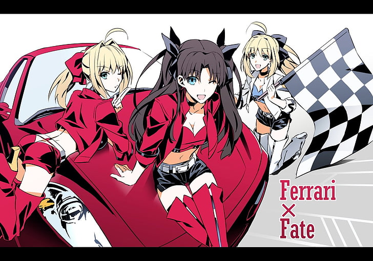 سلسلة Fate ، Fate / Stay Night ، Fate / Extra ، Sabre ، Tohsaka Rin ، Sabre Extra، خلفية HD