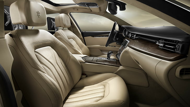 Maserati Quattroporte, supercar, luxury cars, sports car, interior, review, test drive, black, HD wallpaper