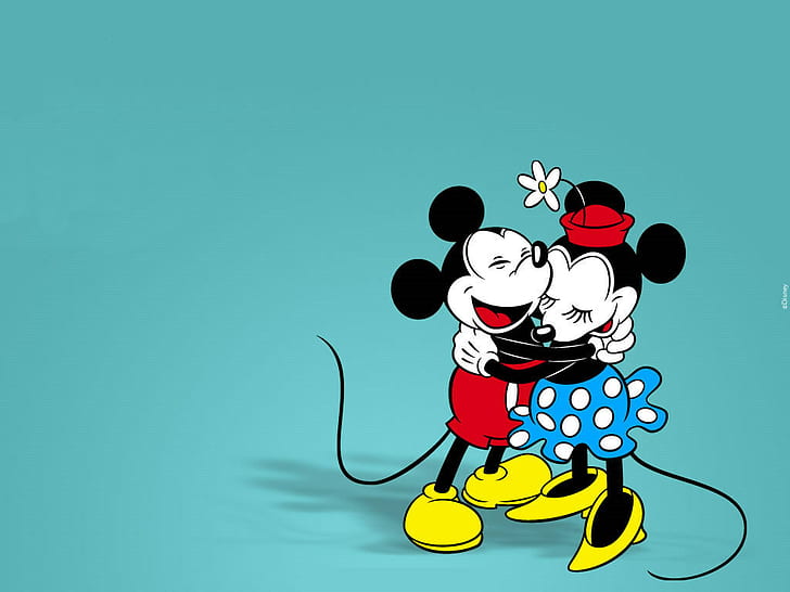 Mickey Mouse, Lovely Cartoon, Classic, Hug, mickey mouse, Lovely Cartoon, clásico, abrazo, Fondo de pantalla HD