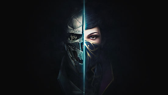 woman and armored character illustration, Dishonored, dishonored 2, Emily Kaldwin, Corvo Attano, HD wallpaper HD wallpaper