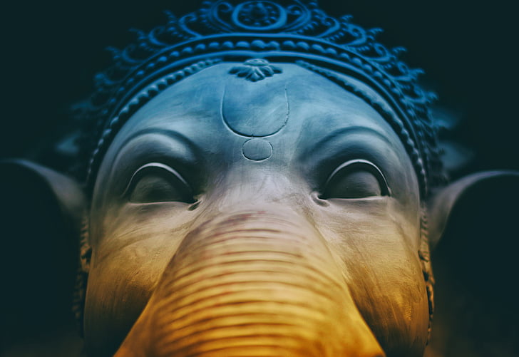 Seigneur Ganesha, Ganapati Bappa, idole, 5 km, Fond d'écran HD