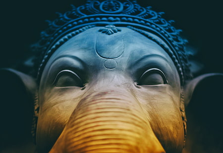 Lord Ganesha, Ganapati Bappa, Ídolo, 5K, HD papel de parede HD wallpaper