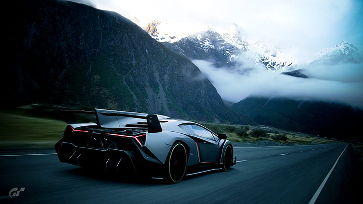 renderizado, Lamborghini, Gran Turismo, Veneno, Gran Turismo Sport, Fondo de pantalla HD