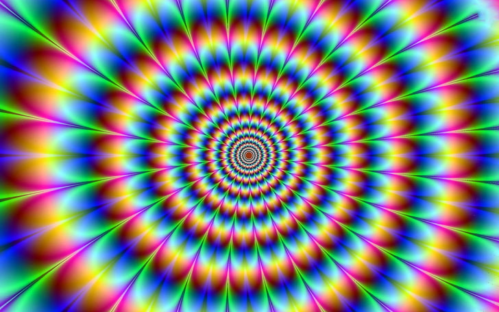 rainbowoptical illusion, pattern, optical illusion, HD wallpaper
