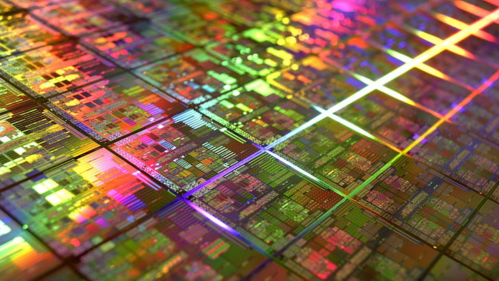 teknologi microchip cpu prosesor wafer, Wallpaper HD