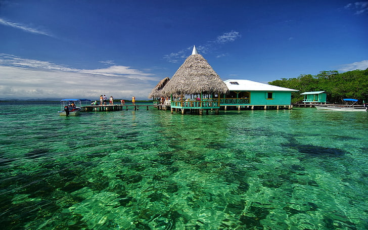 Cayo Mercan Bocas Del Toro Panama Plajı Egzotik Hedef Manzara 3840 × 2400, HD masaüstü duvar kağıdı