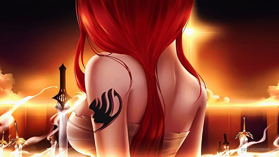 fairy tail scarlet erza anime flickor 1920x1080 Anime Fairy Tail HD Art, Fairy Tail, Scarlet Erza, HD tapet HD wallpaper