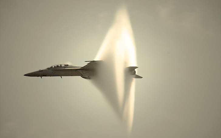pesawat, penghalang suara, FA / 18 Super Hornet, Wallpaper HD