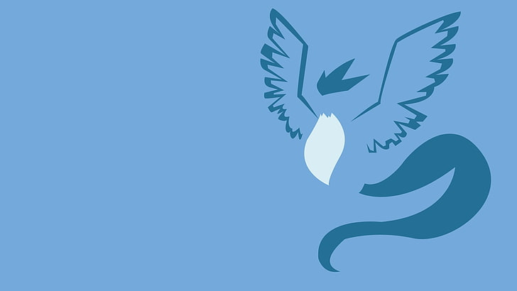 иллюстрация синего феникса, артикуно, покемон, HD обои