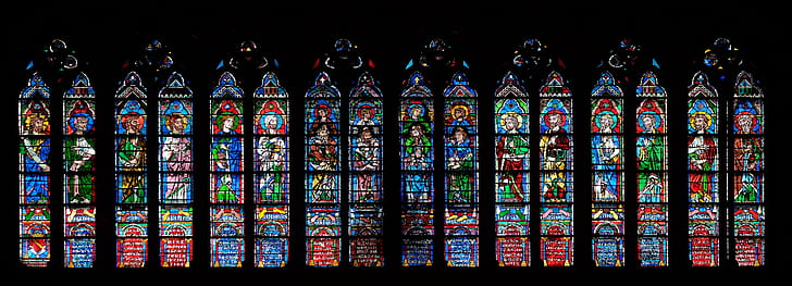 Colors, saints, decoration, church, forms, stained glass, HD wallpaper |  Wallpaperbetter