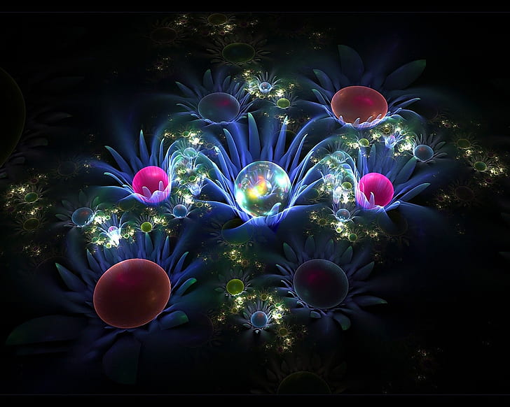 anillos de flores Fractal HD, abstracto, flor, fractal, anillos, Fondo de pantalla HD