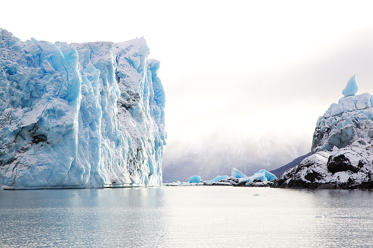 5k, 빙산, 대양, 남극 대륙, HD 배경 화면