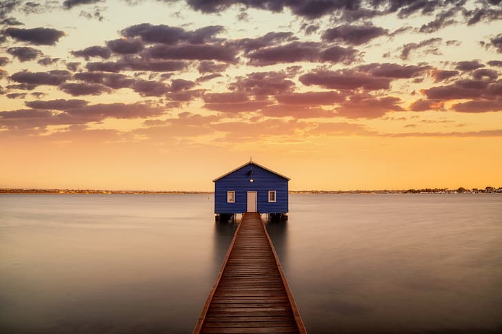 Sunrise, Western Australia, Perth, Swan River, Matilda Bay, HD wallpaper