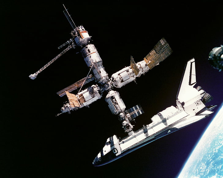Ônibus espaciais, Estação espacial Mir, NASA, Espaço, Ônibus espacial Atlantis, HD papel de parede