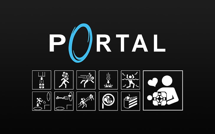 Portal (jeu), Portal 2, Companion Cube, Fond d'écran HD