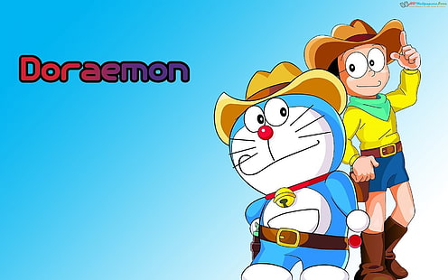 Doraemon и Nobita иллюстрация, аниме, Doraemon, HD обои HD wallpaper
