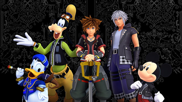 Kingdom Hearts, Kingdom Hearts III, Donald Duck, Gufi, Mickey Mouse, Riku (Kingdom Hearts), Sora (Kingdom Hearts), Wallpaper HD