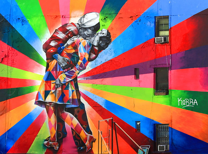 grafiti, artis, Eduardo Kobra, Wallpaper HD