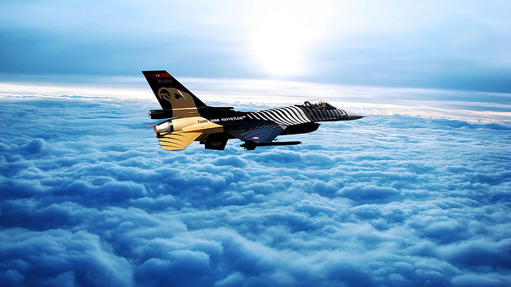Força Aérea Turca, SoloTurk, Falcão de Combate General Dynamics F-16, HD papel de parede
