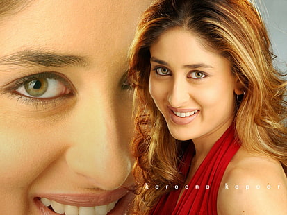 Kareena Kapoor Sweet Smile, Female Celebrities, Kareena Kapoor, smiling, golden hair, bollywood celebrities, HD wallpaper HD wallpaper