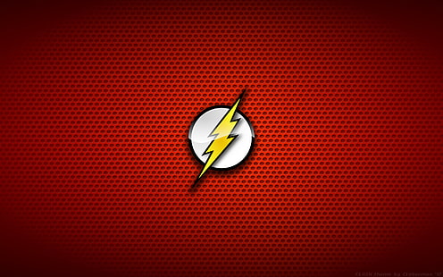 DC The Flash logo ، كاريكاتير ، فلاش ، دي سي كوميكس ، شعار، خلفية HD HD wallpaper