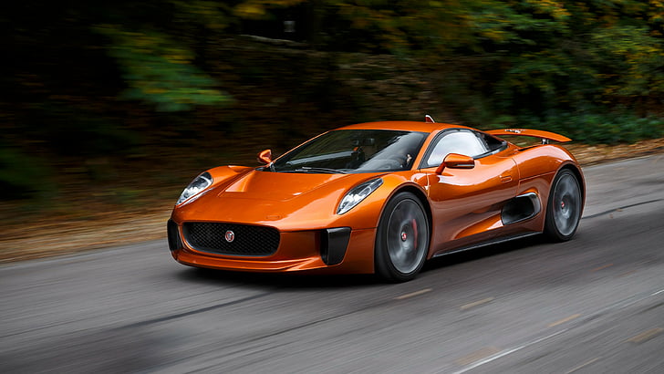 pomarańczowy Maserati coupe, Jaguar C-X75, 007 Spectre, james bond, pomarańczowy, widmo, Tapety HD