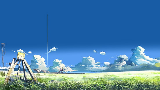 Anime, el lugar prometido en nuestros primeros días, paisaje, Fondo de pantalla HD HD wallpaper
