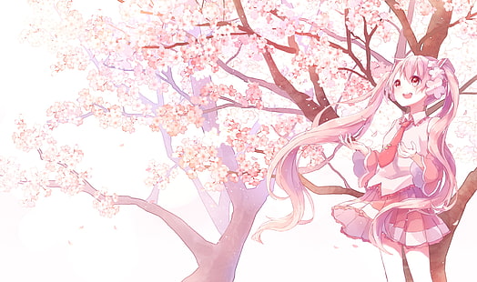 Anime, Vocaloid, Sakura Miku, HD wallpaper HD wallpaper