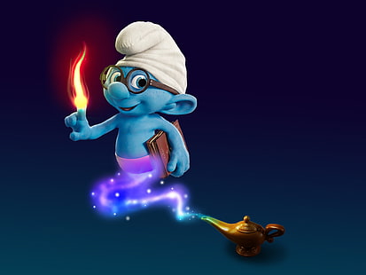 Smurf, Smurf illustration, Funny, , smurf, HD wallpaper HD wallpaper