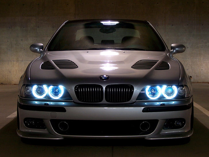 BMW E39 M5 mata malaikat biru, BMW, Biru, Malaikat, Mata, Wallpaper HD