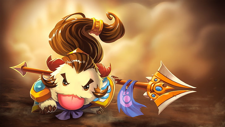 illustration féminine aux cheveux bruns, League of Legends, Poro, Xin Zhao, Fond d'écran HD