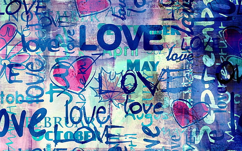 Amo i graffiti, ama il testo, Amore, graffiti, maggio, Sfondo HD HD wallpaper