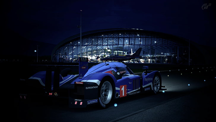 รถแข่งวัวแดงโรงเก็บเครื่องบิน Gran Turismo 5 เปอโยต์ 908 hdi fap 3840x2160 วิดีโอเกม Gran Turismo HD Art, รถยนต์, วัวแดง, วอลล์เปเปอร์ HD