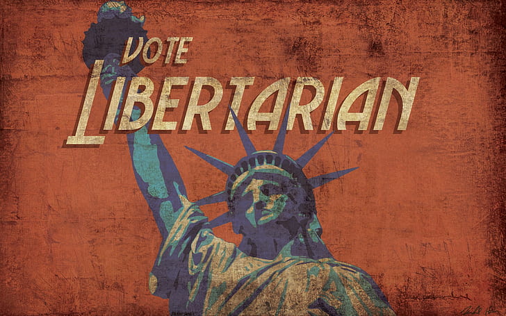 libertarian statue of liberty, HD wallpaper