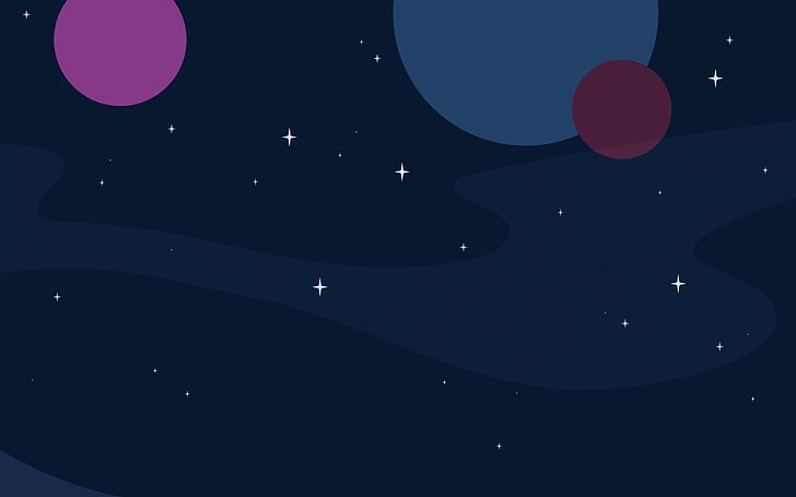 solar system illustration, space, stars, planet, HD wallpaper