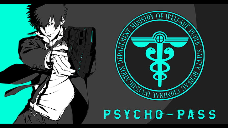 Cartel de Psycho Pass, Psycho-Pass, Shinya Kogami, anime, chicos de anime, Fondo de pantalla HD