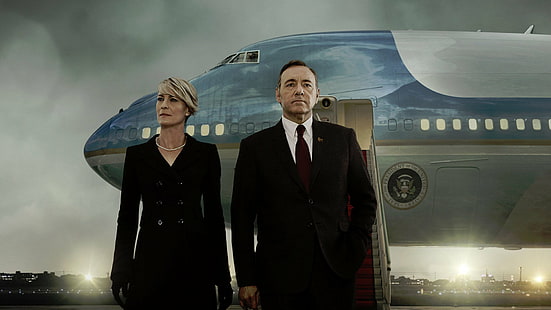 TV-show, House of Cards, Kevin Spacey, Robin Wright, HD tapet HD wallpaper
