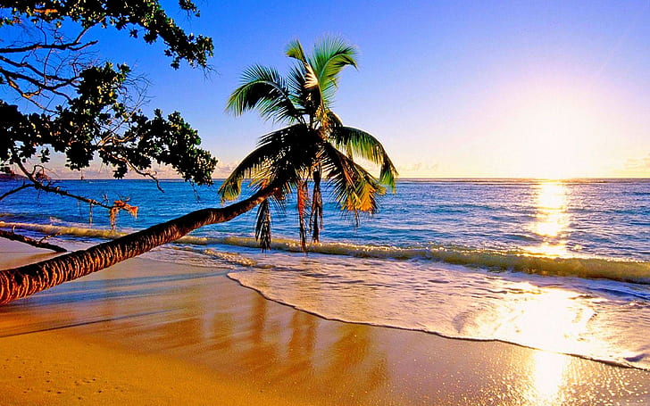 Красив райски плаж 865434, HD тапет