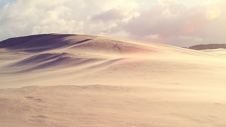 茶色の砂漠、砂漠、砂、砂丘、風景、自然、 HDデスクトップの壁紙