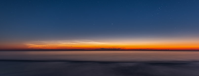 panorama, natura, panorama, stelle, terra, tramonto, Sfondo HD HD wallpaper