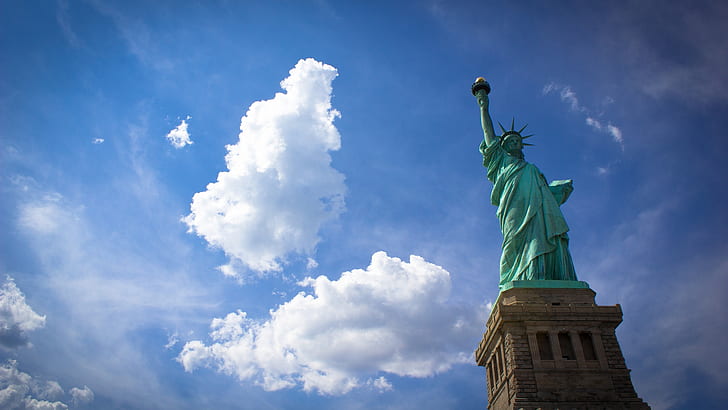Statue of Liberty under Sky, statue, liberty, under, travel and world, HD wallpaper