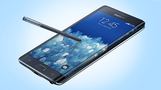 bilah samping, phablet, ulasan, telepon pintar, Samsung Galaxy Note Edge, Wallpaper HD HD wallpaper