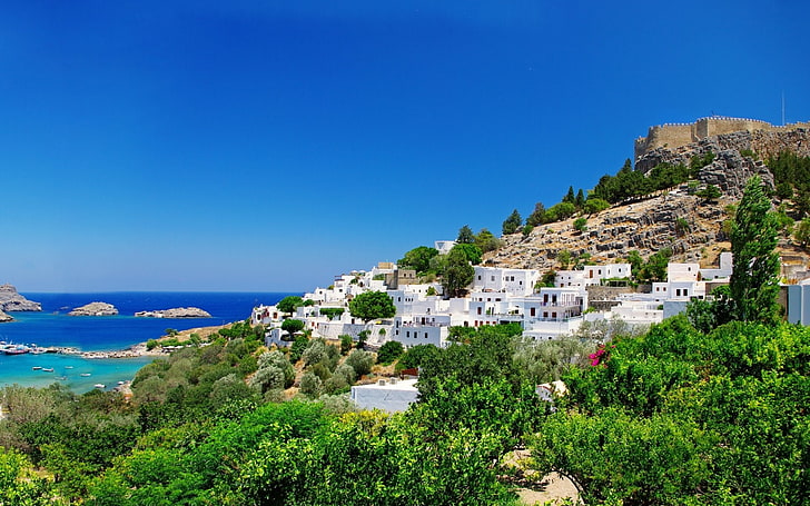 Städte, Rhodos, Griechenland, Küste, Stadt, HD-Hintergrundbild