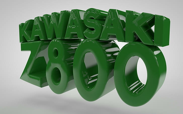 Z800, conception graphique 3d kawasaki z800, kawasaki, texte 3d, brillant, moto, Fond d'écran HD