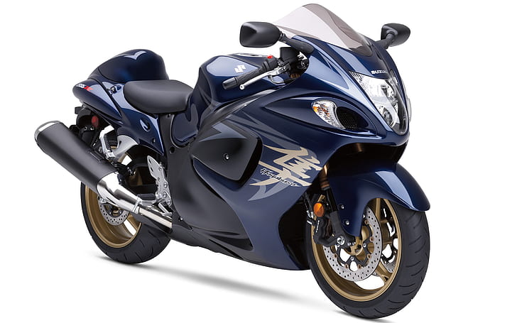Hayabusa Suzuki Blue Bike HD, син, мотоциклети, мотоциклети, мотоциклети и мотоциклети, мотор, suzuki, hayabusa, HD тапет