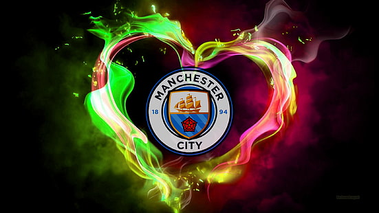  Soccer, Manchester City F.C., Emblem, Logo, HD wallpaper HD wallpaper