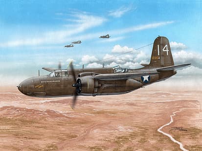 สงครามโลก สงคราม สงครามโลกครั้งที่สอง ทหาร เครื่องบินทหาร อากาศยาน เครื่องบิน เครื่องบินทิ้งระเบิด สหรัฐอเมริกา กองทัพอากาศ กองทัพอากาศสหรัฐฯ Douglas A-20 Havoc Boxart งานศิลปะ, วอลล์เปเปอร์ HD HD wallpaper
