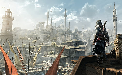 Assassins Creed: Enthüllungen, Assassin's Creed digital wallpaper, Spiele, Assassin's Creed, Spiel, Enthüllungen, Enthüllungen Assassin's Creed, HD-Hintergrundbild HD wallpaper