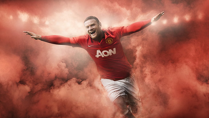Manchester United, sepak bola, Wayne Rooney, Wallpaper HD